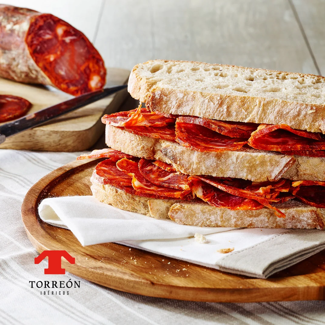 Pjaustyta dešra Torreón Chorizo de Bellota Ibérico 80 g. Premium pakelyje