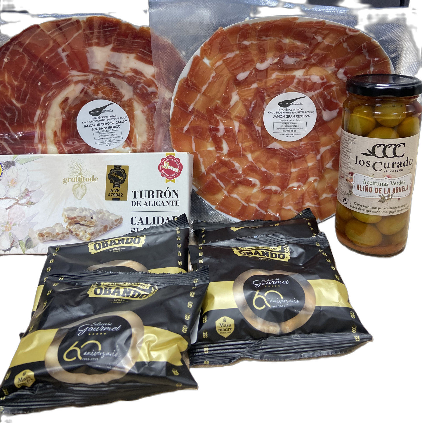 Gurmaniškas rinkinys dovanai 5 dalių Gran Reserva, de Cebo de Campo 50% Iberico