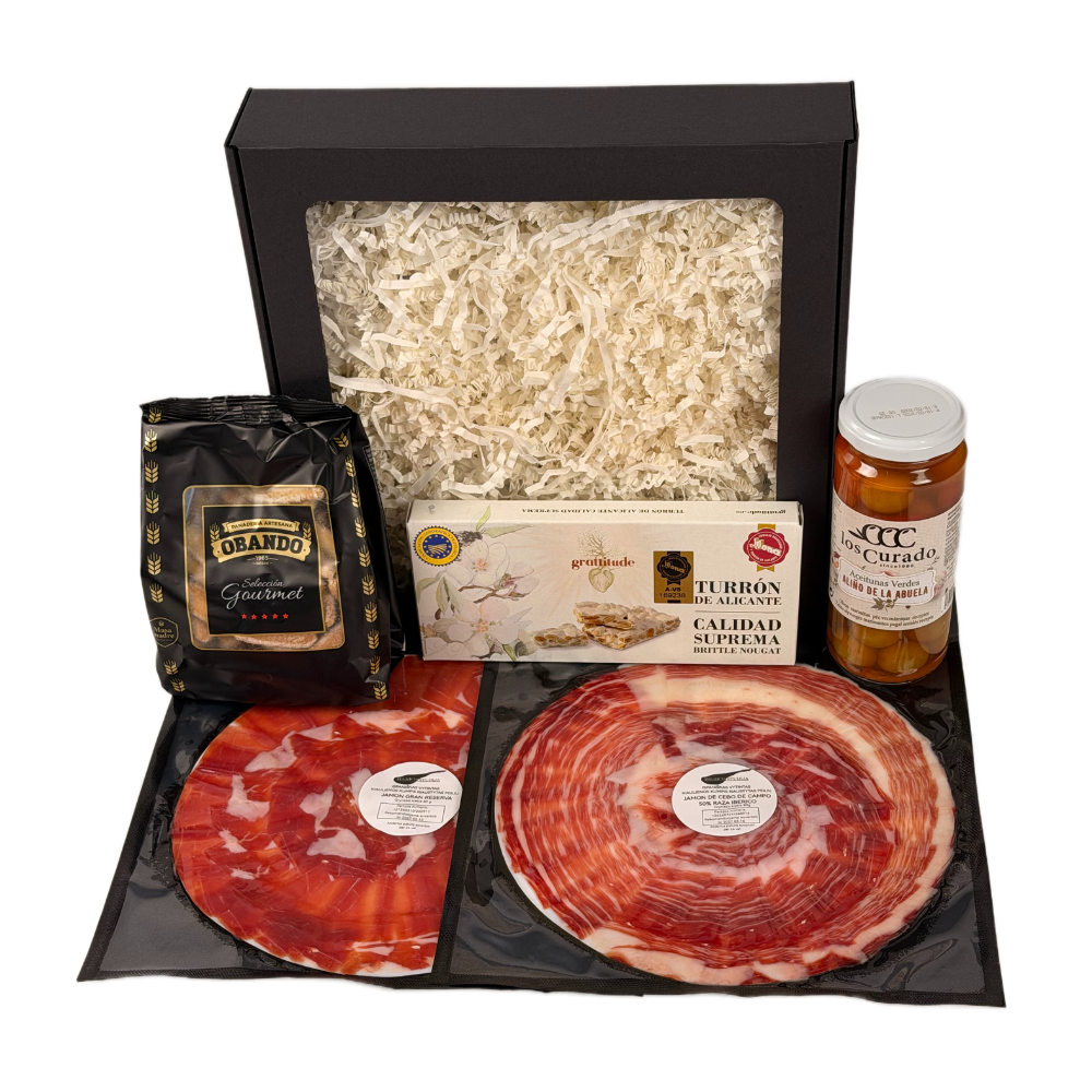 Gurmaniškas rinkinys dovanai 5 dalių Gran Reserva, de Cebo de Campo 50% Iberico