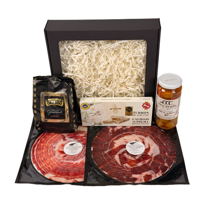 Gurmaniškas rinkinys dovanai 5 dalių de Bellota 100% Ibérico, de Cebo de Campo 50% Ibérico
