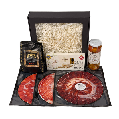 Gurmaniškas rinkinys dovanai 6 dalių de Bellota 50% Ibérico, de Cebo de Campo 50% Ibérico, Gran Reserva