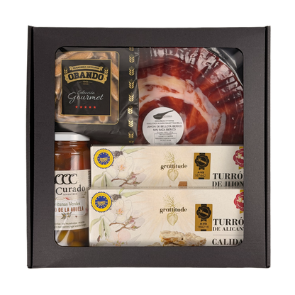 Gurmaniškas rinkinys dovanai 7 dalių de Bellota 50% Ibérico, de Cebo de Campo 50% Ibérico, Gran Reserva
