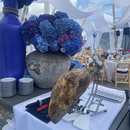 Ibérico kumpio pjaustymas privačiame renginyje